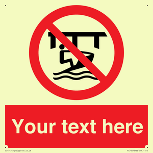 Custom Do not use watercraft in the vicinity of piers